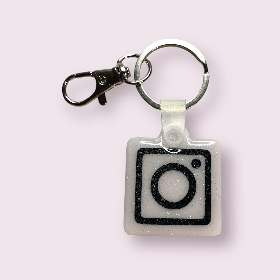 NFC nøglering - IG hvid-sort
