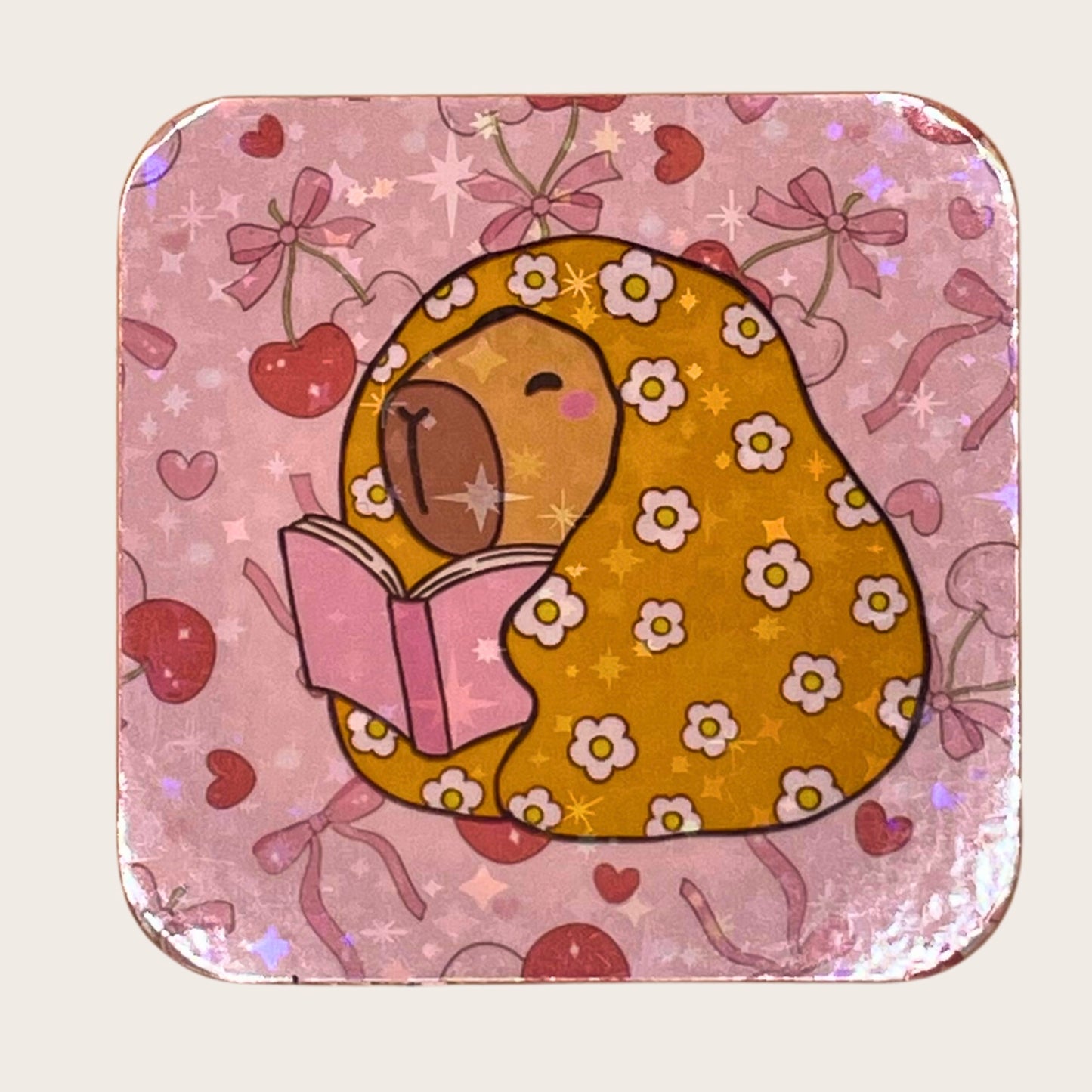 Reading Capybara - magnet