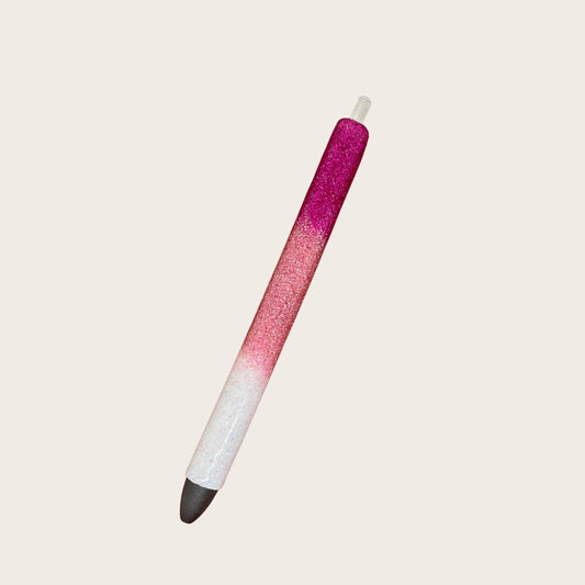 Glitterkuglepen- Triple Pinkish