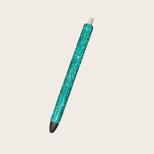 Glitterkuglepen - Chunky Green