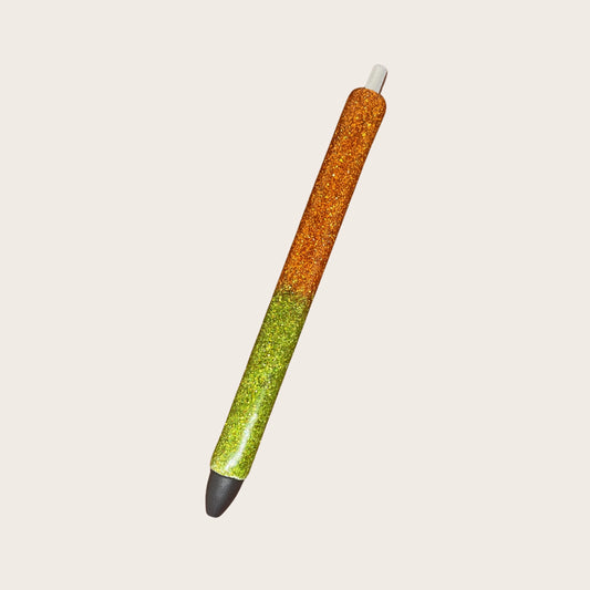 Glitterkuglepen - Kobber Grøn Duo