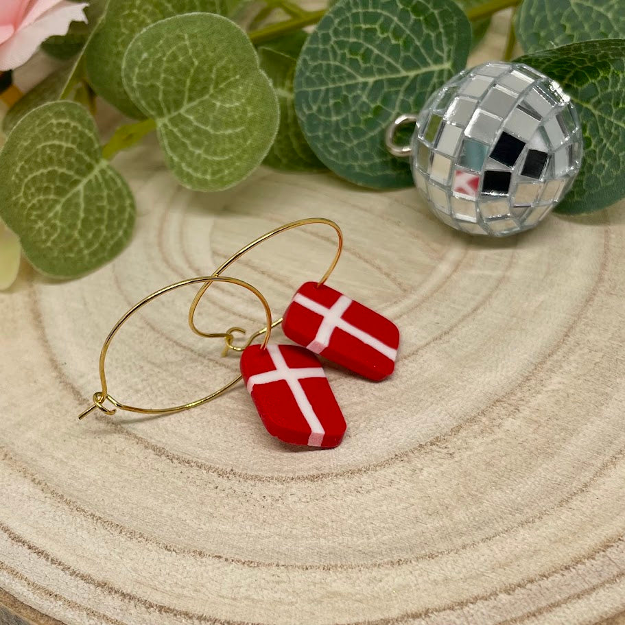 Dannebrog Hoop Earrings
