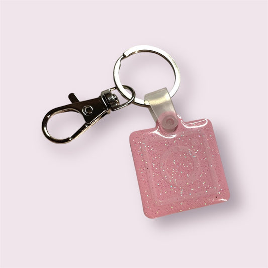 NFC nøglering – IG lyserød-hvid