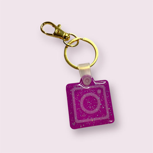 NFC nøglering - IG pink-hvid