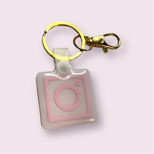 NFC nøglering – IG hvid-lyserød