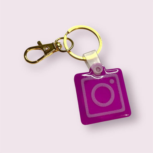 NFC nøglering - IG pink-hvid