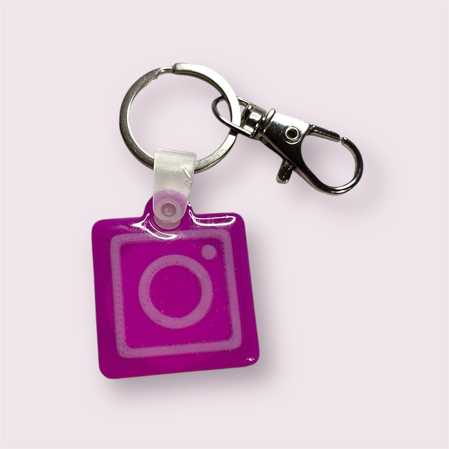 NFC nøglering - IG pink-hvid
